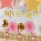 12 Piece Metallic Plastic Wrapped Pink Rose Gold Balloon Holder Weights Table Centerpiece For Wedding, Valentine's Day, Birthday Party Decorations And Supplies, 5" x 2.25"